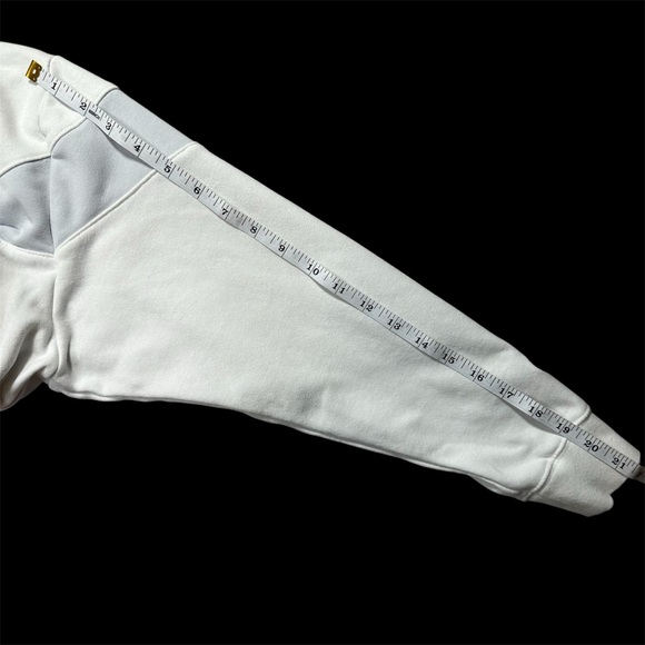 Nike Women's Air Mock Cropped Fleece Crew White/ gray - Size XS - Picture 8 of 12